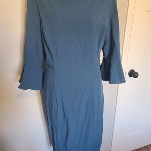 White House Black Market Blue Zippered Blazer